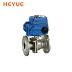 Rafknúinn 2-PC flans kúluventill